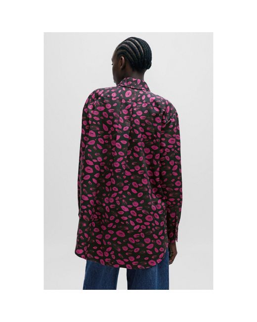 HUGO Red The Boyfriend Relaxed-Fit Blouse