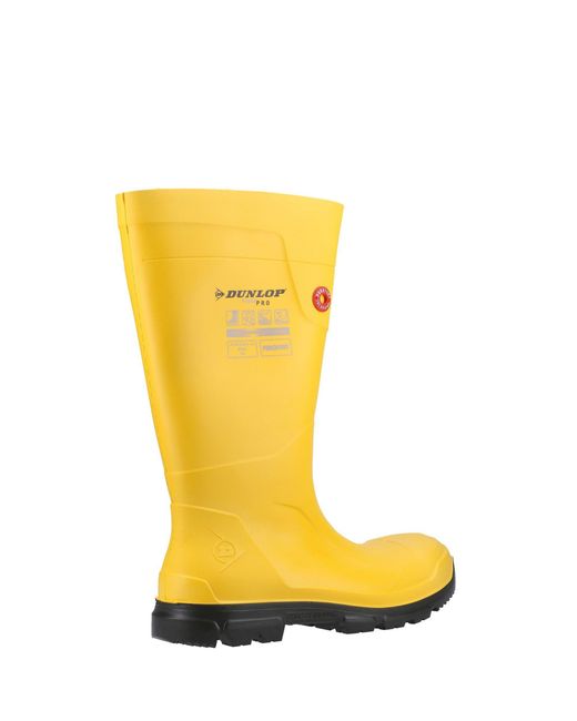 Dunlop Yellow Purofort Fieldpro Full Safety Wellington