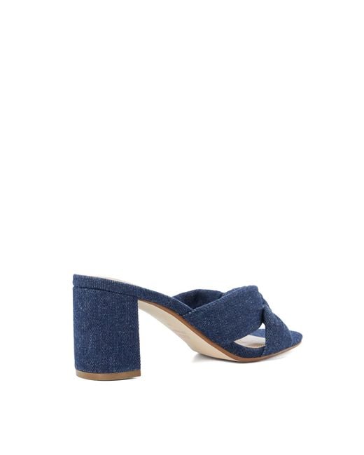 Dune Blue Madden Heeled Sandal