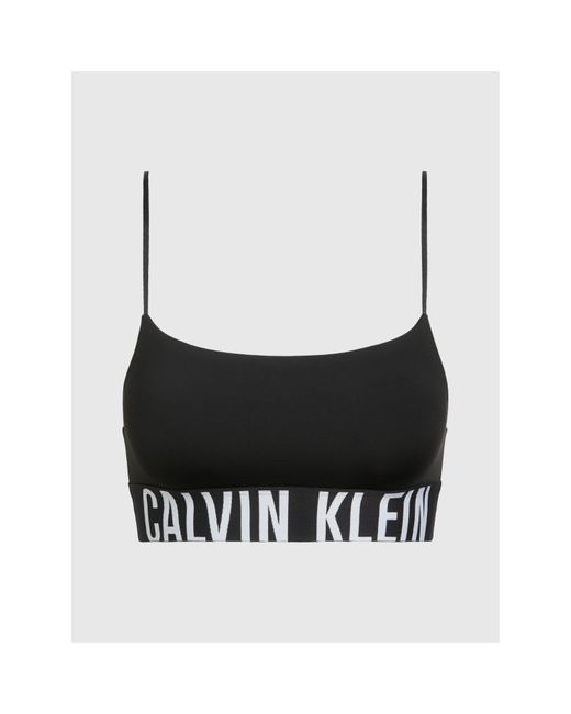 Calvin Klein Black Caps Logo Bra