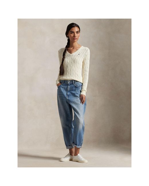 Polo Ralph Lauren White Kimberly V Knit