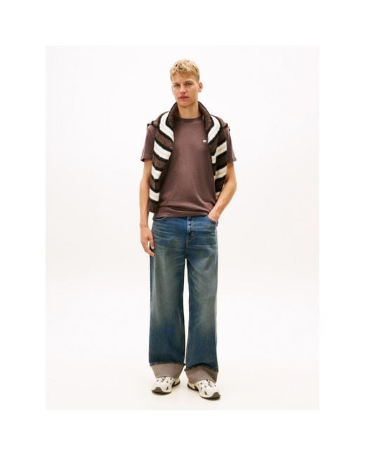 Tommy Hilfiger Brown Classic Tommy Small Badge T Shirt for men