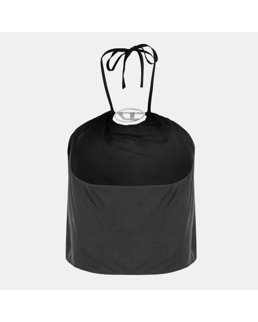 DIESEL Black Adjustable Wrap Top