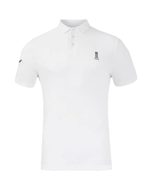 Castore White Cricket Polo Shirt for men