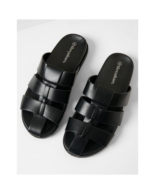Threadbare Black Abel Flat Sandals for men