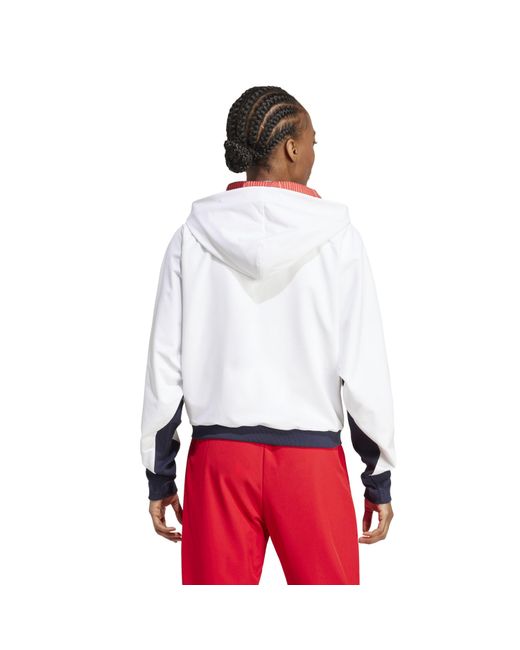 Adidas White Poland Performance Tracksuit Top