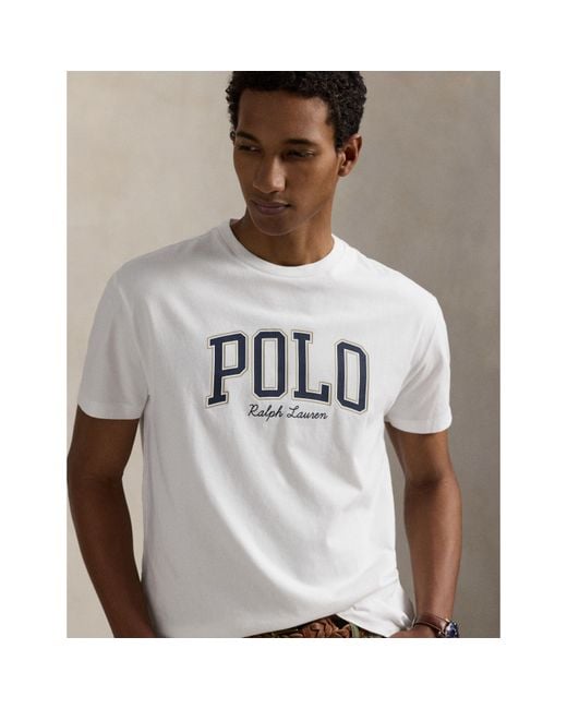 Polo Ralph Lauren White Logo Regular Fit T-Shirt for men