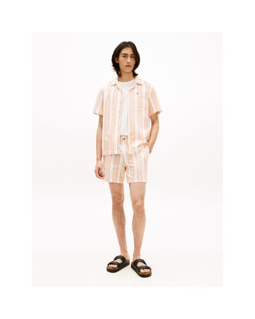 Tommy Hilfiger Pink Woven Tracksuit Shorts for men