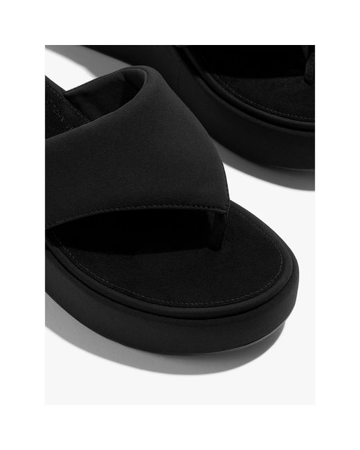 Fitflop Black Platforms Wedge Sandals