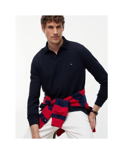 Tommy Hilfiger Blue 1985 Long Sleeve Polo Shirt for men