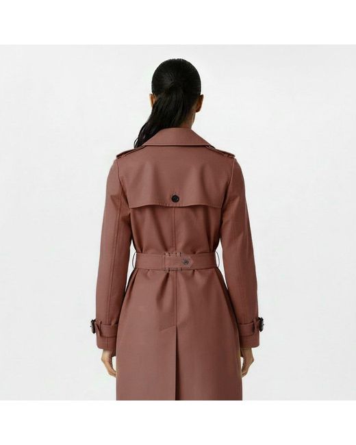 Jack Wills Brown Double Breasted Cotton Water Resistant Mid-Length Trench Coat