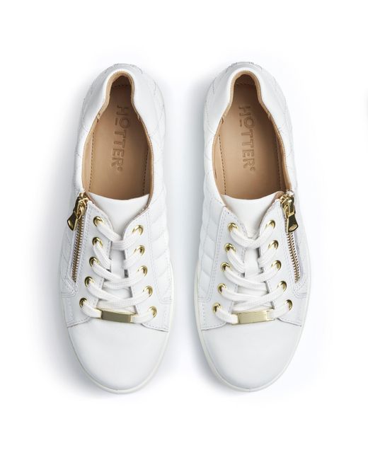 Hotter White Wonder Standard Fit Trainers
