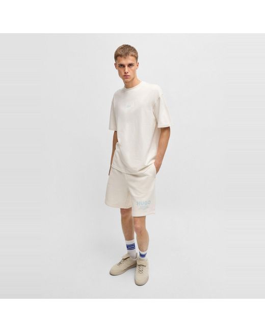 HUGO White Printed Logo Back T-Shirt With Mcmxciii Text for men