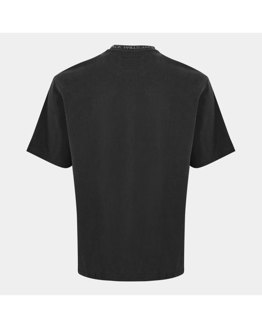 Jack Wills Black Jacquard T-Shirt for men