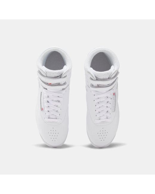 Reebok White Freestyle Hi High-Top Trainers