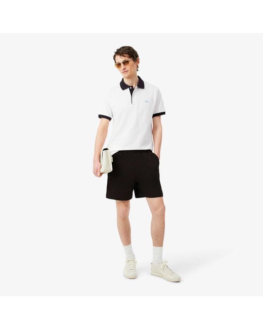 Lacoste White Short Sleeve Polo Shirt for men