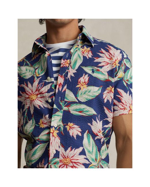 Polo Ralph Lauren Blue Short Sleeve Shirt for men