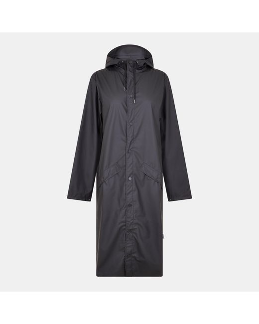 Rains Black Longer Trench Coat