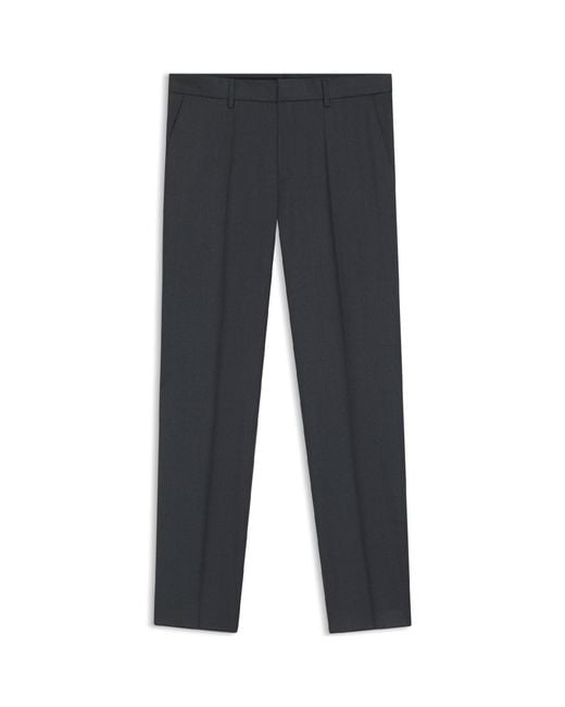 Boss Gray H Lenon Straight Leg Trousers for men