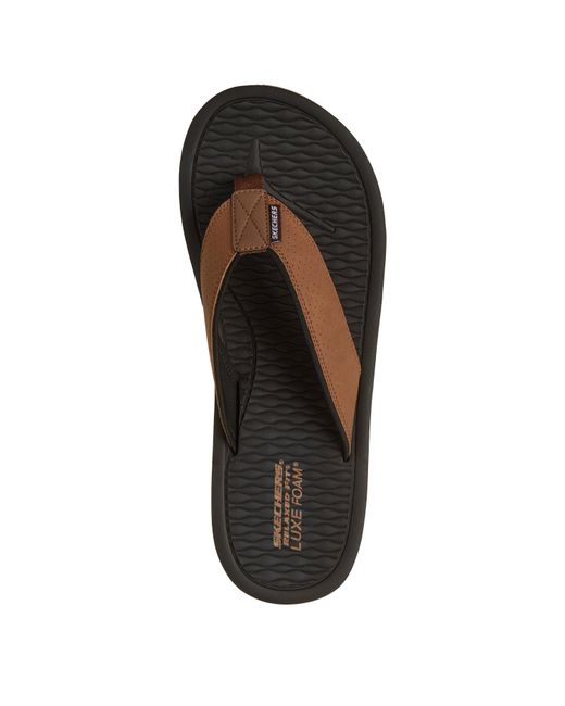 Skechers Brown Flat Sandals for men