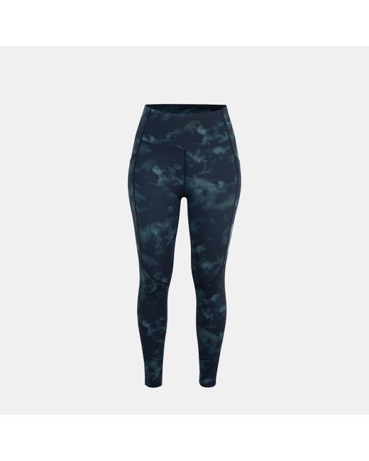 La Gear Blue High Waisted Full Length Skinny Fit Performance Gym Leggings