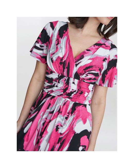 Gina Bacconi Red Fifi Jersey Maxi Dress