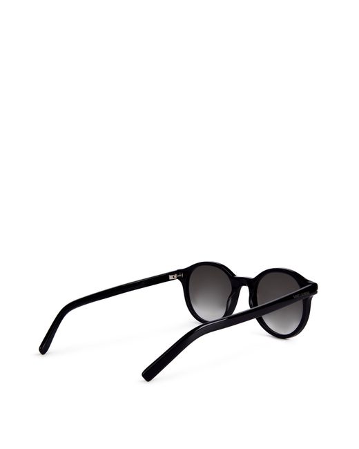Saint Laurent Black Round Frame Sunglasses for men