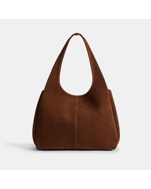 COACH Brown Lana Large Tote Bag