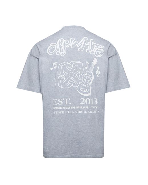 Off-White c/o Virgil Abloh Blue Off Off Hl_Music Tee for men