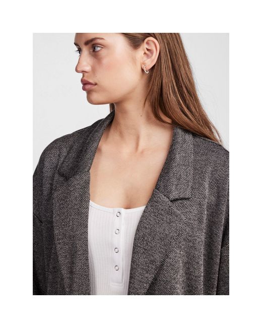 Pieces Gray Relaxed Fit Coatigan