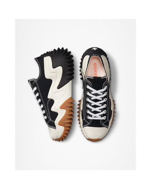 Converse Black Adults Run Star Motion Canvas Platform Trainers