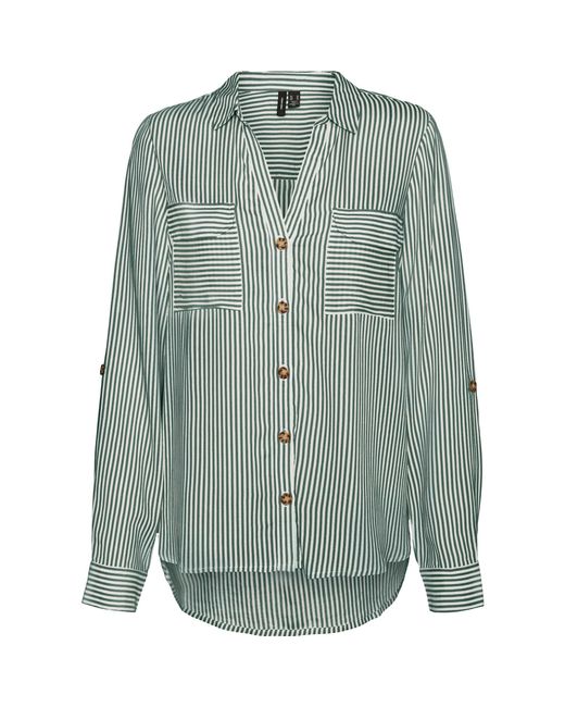 Vero Moda Gray Long-Sleeve Plain Shirt