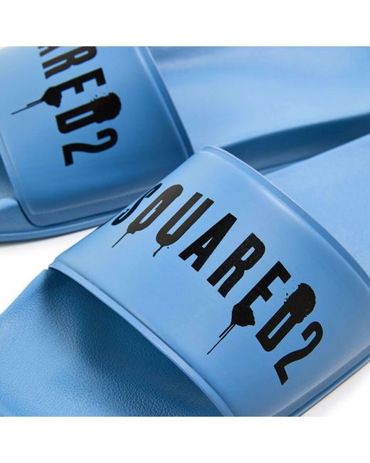 DSquared² Blue Spray Sliders for men