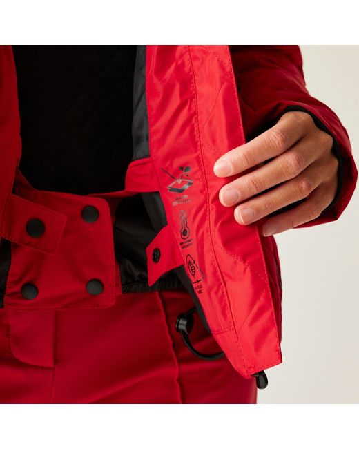 Dare 2b Red Enfold Heat-Sealed Detachable Hood Insulated Waterproof Jacket