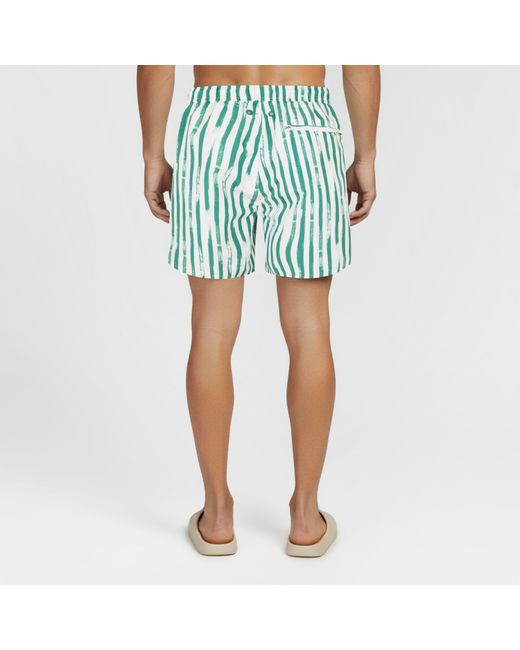 Jack Wills Green Stripe Swim Shorts for men