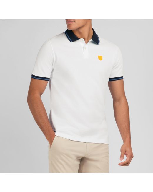 Eden Park White Short-Sleeved Polo Shirt for men