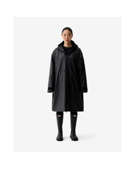 Hunter Black Cocoon Rbe Rain Anorak