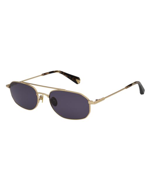 AllSaints Blue Oval Sunglasses