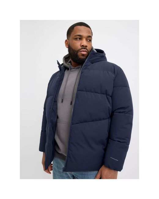 Jack & Jones Blue Global Jacket Short Puffer Jacket Plus for men