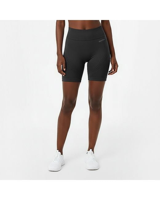 Usa Pro Black Seamless Longline Cycling Shorts