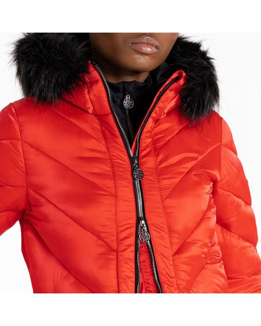 Dare 2b Red Supression Longline Insulated Quilted Jacket