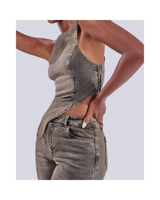 Mars the Label Gray Cindy Top