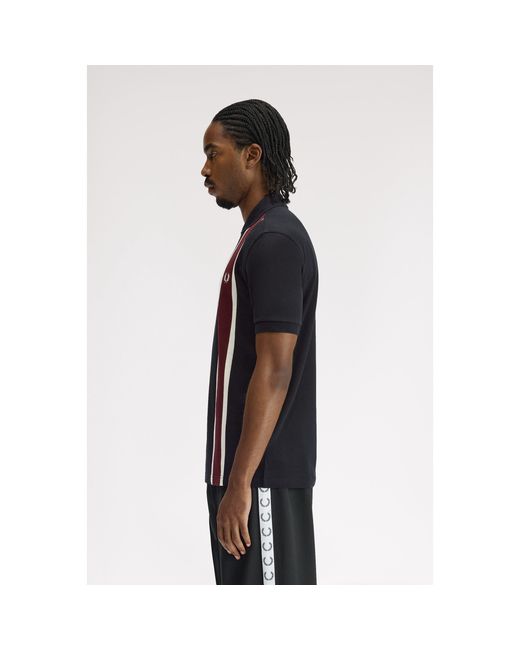 Fred Perry Black Short Sleeve Polo Shirt for men