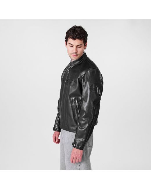 Belstaff Black Leather Jacket for men