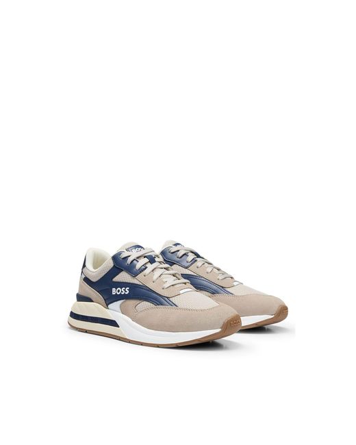 Boss Blue Kurt Runn Trainers for men