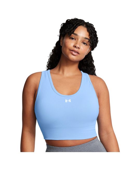 Under Armour Blue Vanish Seamless Medium Impact Sports Bra