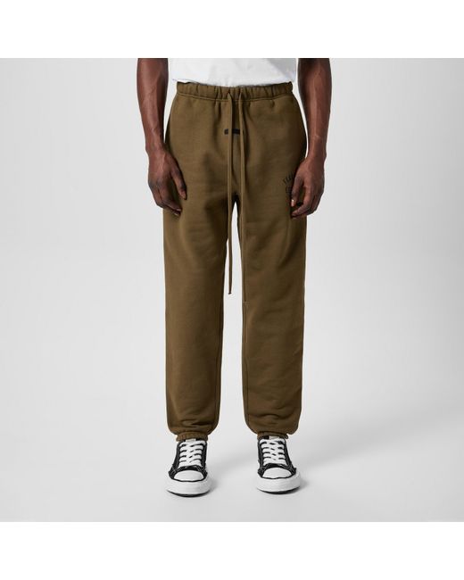 Fear Of God Green Fleece Essential Sweatpants for men