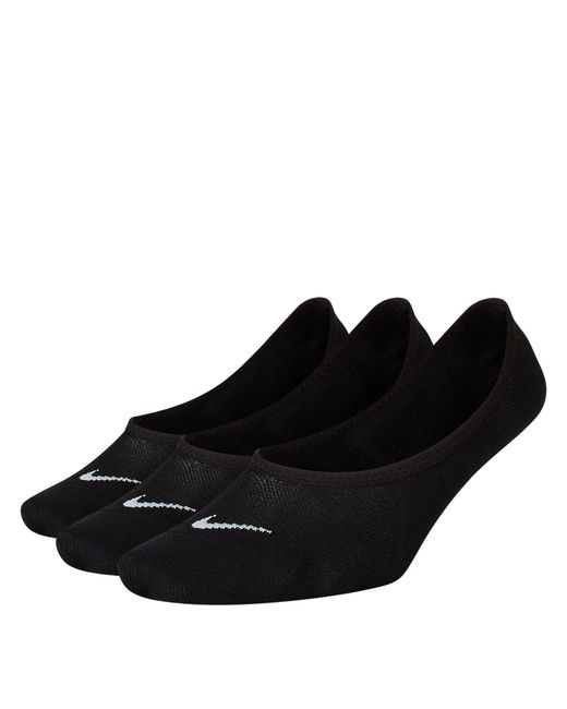 Nike Black 3 Pack Invisible Socks Ladies