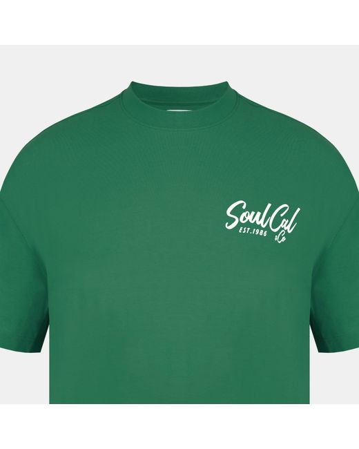 SoulCal & Co California Green Soul Fast Food Oversized T-Shirt for men