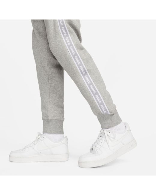 Nike Gray Club Fleece Graphic Hooded Tracksuit for men